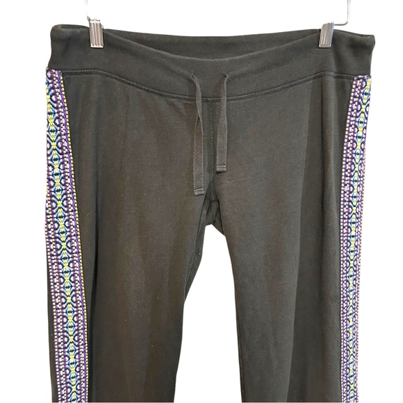 Lucky brand S-L sweatpants “hippie” butt embroidery side trim wide leg Y2K boho - Picture 13 of 16